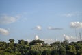 the natural view of al azhar park and green nature grass Royalty Free Stock Photo