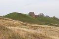 Natural view of an autumnal field in the countryside of Gamla Uppsala, Sweden Royalty Free Stock Photo