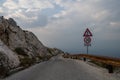 Natural view of the country road on the Nature Park Makarska in Biokovo, Croatia Royalty Free Stock Photo