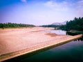 Natural view of dam or river in India Royalty Free Stock Photo