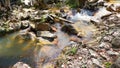 Freshwater Mountain River With Rocky Outcroppings