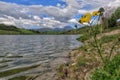 Natural view of a lake in the mountains