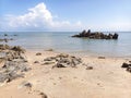 KalianTanjung Beach with Natural Views of Rock Formations in Summer