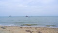 Natural View Of A Tropical Beach With Calm Sea Waves