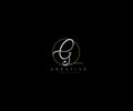 Natural view of the waterfall sceneryCreative Initial G Letter Gold Line Manual Elegant Minimalist Signature Logo