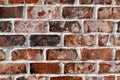 natural vintage red brick wall closeup interior design retro style house home chimney bricks various Royalty Free Stock Photo