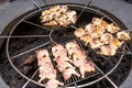 Natural volcanic stove grills meat for the restaurant at Timanfaya national park, Lanzarote, Canary Islands Royalty Free Stock Photo