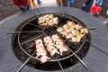 Natural volcanic stove grills meat for the restaurant at Timanfaya national park, Lanzarote, Canary Islands Royalty Free Stock Photo