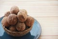 Natural walnut in a hard brown shell Royalty Free Stock Photo