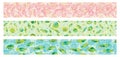 Natural washi paper tape set seamless pattern