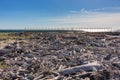 Natural waste and man-made trash from the Japan Sea, washed up at Mikawa, Japan Royalty Free Stock Photo