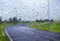 Natural water drop background.CAR Window glass with condensation Royalty Free Stock Photo