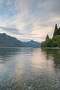 Natural water lake Wakatipu Queentown, New Zealand Royalty Free Stock Photo