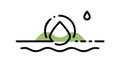 Natural Water Spring Icon for Freshness, Source, and Groundwater, vector design Generative AI Royalty Free Stock Photo
