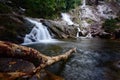 Natural Waterfall at Gunung Stong  state park Kelantan  Malaysia. Royalty Free Stock Photo