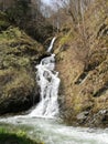 Natural waterfall & mountain river Royalty Free Stock Photo