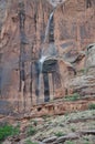 Natural waterfall off Moab rocks