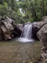 natural waterfall in tropical forest of the Colombian Caribbean