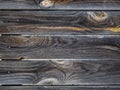 Natural Weathered Grey Tan Taupe Sepia Wooden Board, Cracked Rough Cut Wood Texture Royalty Free Stock Photo