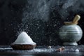 natural white salt concept,mineral resource Royalty Free Stock Photo