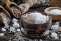 natural white salt concept,mineral resource