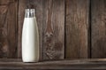 Natural whole milk in a bottle