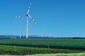 Natural wind power plant and sustainable eco-friendly energy resource Royalty Free Stock Photo