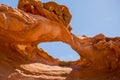 Natural window Australia red rock mountain Royalty Free Stock Photo