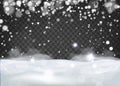 Natural winter christmas background, heavy snowfall, snowflakes, drifts on a transparent background. Happy New Year Royalty Free Stock Photo