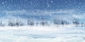 Natural Winter Christmas background with sky, heavy snowfall, snowflakes in different shapes and forms, snowdrifts Royalty Free Stock Photo