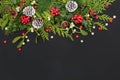Natural Winter and New Year Floral Background Royalty Free Stock Photo