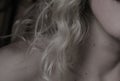 Natural Woman Beauty Marks Blond WavyHair. Mystical Lady Neck and Shoulder, purity, Bodyh