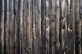 Natural wood background. Old dark brown wooden wall, wood texture background, fence near house. Lumber, vintage building, floor Royalty Free Stock Photo