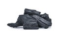 Natural wood charcoal, traditional charcoal or hard wood charcoal isolated on white background