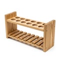 Natural Wood Rack for Holding Small Cylindrical Objects or Test Tubes holder storage Royalty Free Stock Photo