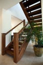 Natural wood staircase Royalty Free Stock Photo