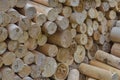 Natural wooden background - chopped firewood. Firewood stacked and prepared for winter. Pile of wood logs Royalty Free Stock Photo