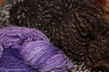 Natural wool home spun skeins