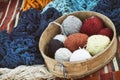 Natural Yarn Balls For Looming Royalty Free Stock Photo