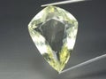 natural yellow beryl gem on the background Royalty Free Stock Photo