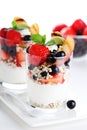 Natural yogurt and fresh berry Royalty Free Stock Photo