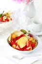 Natural yogurt with fresh fruits Royalty Free Stock Photo