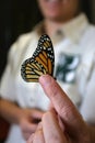 Naturalist Holds Monarch Butterfly