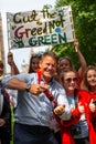 Naturalist and TV presenter Steve Backshall MBE at the Time Is Now demonstration in central London.