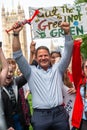 Naturalist and TV presenter Steve Backshall MBE at the Time Is Now demonstration in central London.