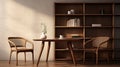 Naturalistic Brown Wooden Bookcase With Crisp And Clean Lines