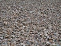 Naturally eroded basalt stone scree fragments at Giant`s Causeway on the Antrim Coast in Northern Ireland, UK Royalty Free Stock Photo