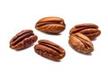 Naturally Nutty: Pecan Nuts in All Their Glory, Isolated on White Background