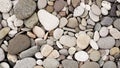 Naturally polished white rock pebbles background Royalty Free Stock Photo