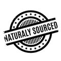 Naturaly Sourced rubber stamp Royalty Free Stock Photo